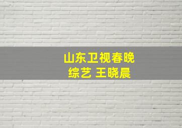 山东卫视春晚 综艺 王晓晨